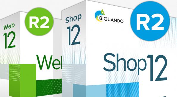 Schachteln SIQUANDO Web 12R2 und SIQUANDO Shop 12R2.