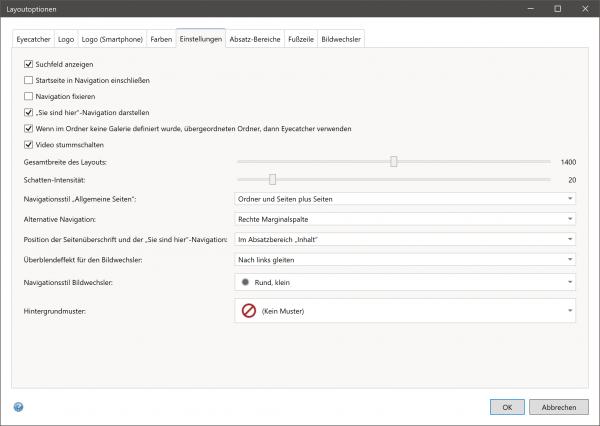 Bildschirmfoto Dialog Einstellungen.