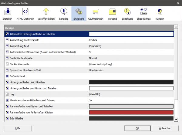 Bildschirmfoto Dialog Eigenschaften.